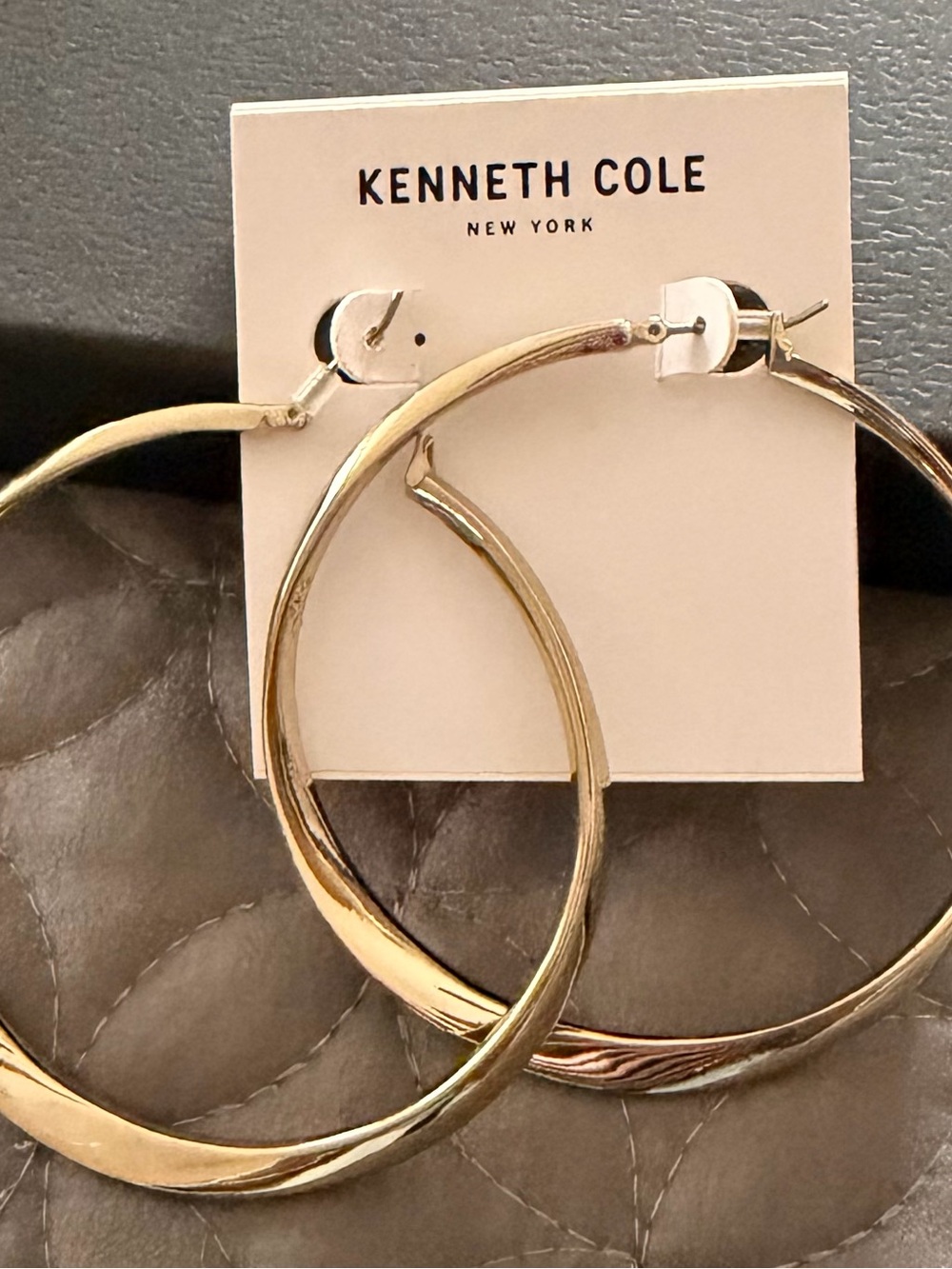 Kenneth Cole Gold Hoop Earrings - Classic Large Hoops
